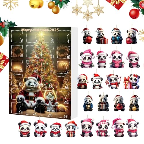 Adventskalender mit Weihnachtsanhängern - 2D hängende Ornamente aus Acryl Tiere Panda | Rückwärtszählung 24 Tage 2025 Für Auto Spiegel Tür Wand Party Baum Adventskalender mit Weihnachtsanhängern - 2D hängende Ornamente aus Acryl Tiere Panda | Rückwärtszählung 24 Tage 2025 Für Auto Spiegel Tür Wand Party Baum von Wisylizv