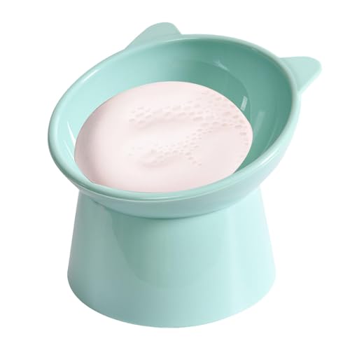 Cartoon Elevated Dog Bowl - Anti -Spill & Einfach Zu Reinigen | Erhöhte Haustiernahrung Tilted Anti-Overturning Design | Angehobene Anti-Spill-Speisengericht Für Katze, Welpen & Hunde, Spülmaschine Si von Wisylizv