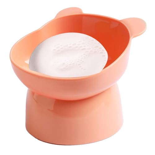 Cartoon Elevated Dog Bowl - Anti -Spill & Einfach Zu Reinigen | Erhöhte Haustiernahrung Tilted Anti-Overturning Design | Angehobene Anti-Spill-Speisengericht Für Katze, Welpen & Hunde, Spülmaschine Si von Wisylizv