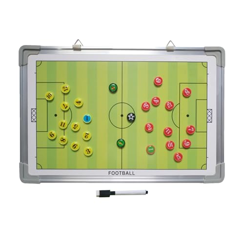 Fußball Board - Abwischbares Taktikbrett Mit 2 Whiteboard Markern & Magnettafel | Magnetisches Lernbrett Fußballtraining Hilfsmittel Für Teamübungen von Wisylizv