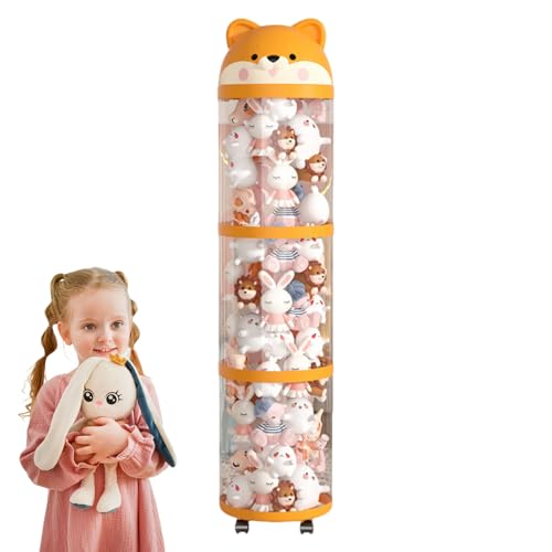 Gefälliger Tierspeicher - Zoo weicher Spielzeugspeicher | Stoffedd Animall Holder für Kinderzimmer | Transparente Mehrschicht-Storagge-Röhre mit Rädern | Plüsch Puppenorganisator Barrel Ffor Schlafzim Gefälliger Tierspeicher - Zoo weicher Spielzeugspeicher | Stoffedd Animall Holder für Kinderzimmer | Transparente Mehrschicht-Storagge-Röhre mit Rädern | Plüsch Puppenorganisator Barrel Ffor Schlafzim von Wisylizv
