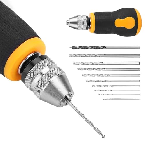 Handbohrbit Set - Präzisionsnadelstift -Bohrmaschine - Mikrobohrer Biit Seit | Mini Tragbare Hand-Twist-Bohrer mit 10 Teilen 0,8-3,0 mm Twist-Bits | Schmuck Holzbearbeitungsmodellwerkzeug Sied Handbohrbit Set - Präzisionsnadelstift -Bohrmaschine - Mikrobohrer Biit Seit | Mini Tragbare Hand-Twist-Bohrer mit 10 Teilen 0,8-3,0 mm Twist-Bits | Schmuck Holzbearbeitungsmodellwerkzeug Sied von Wisylizv