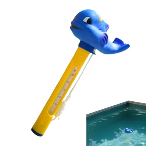 Pool Thermometer - 16cm Schwimmendes Wasserthermometer mit Doppelskala C/F | Präzises ABS Thermometer mit Schnur | Für Pool Teich See Badewanne Aquarium Innen Außen von Wisylizv