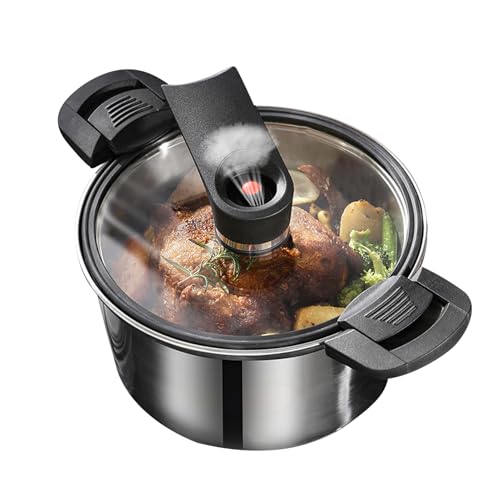 Schnellkochtopf - Dampfkochtopf | Edelstahl Schnellkochgeschirr Für Haushalt Mit Ergonomischem Griff | 20 Cm Und 24 Cm Hochdrucktopf Für Induktion Elektroherd | Universelle Küchenanwendung von Wisylizv