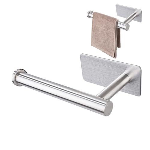 Toilettenpapierhalter - Klebender Toilettenpapierhalter Für Badezimmer,Rostfrei Modernes Deko Handtuchhalter Für Innenbereich Wohnung Zuhause Küche Studentenwohnung von Wisylizv