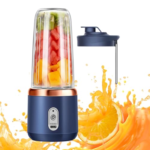 Tragbarer Mixer - leistungsstarker kabelloser Mini -Mixer | Wiederaufladbarer Entsafter mit mächtiger Extraktorklinge | multifunktionaler Saftbecher für Smoothies und Reisengebrauch von Wisylizv