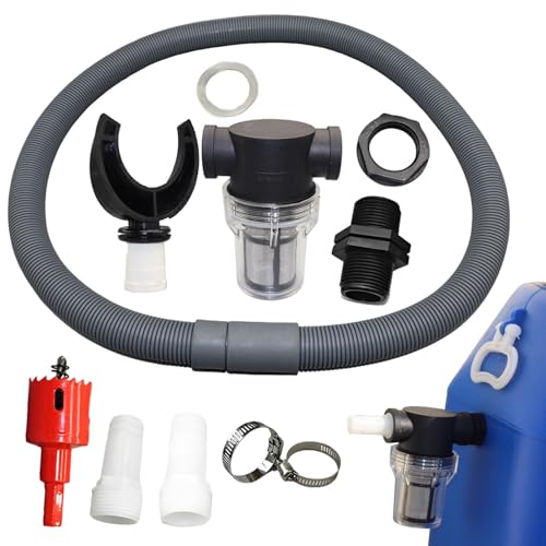 Water Butt Anschlusskit - Wasserverbindungs ​​-Kit zum Verbinden von 2 Waterr Butts | Regen Buttt Controrr für Regenwasserfässer | 75/100 -mm -runder PVC -Regenpfahlsammler | Dach -Watter -Kollektions von Wisylizv