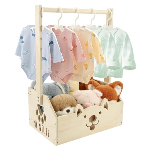 Wisylizv Baby Shower Crate Closet – Aufbewahrungskorb aus Holz für Kinder, sicherer Badezimmer-Organizer für Zuhause, Wohnung, Schlafzimmer Wisylizv Baby Shower Crate Closet – Aufbewahrungskorb aus Holz für Kinder, sicherer Badezimmer-Organizer für Zuhause, Wohnung, Schlafzimmer von Wisylizv