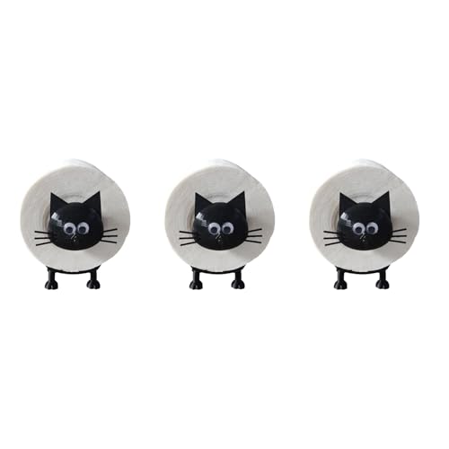 Wisyurt 3X Katzen-Rollenhalter, Toilettenpapierhalter, Badezimmer-Set, Papierhandtuchrollen-Aufbewahrung, Süße Badezimmer-Dekoration Wisyurt 3X Katzen-Rollenhalter, Toilettenpapierhalter, Badezimmer-Set, Papierhandtuchrollen-Aufbewahrung, Süße Badezimmer-Dekoration von Wisyurt