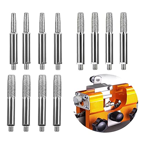 Wisyurt KettensäGen-SchäRfstein, KettensäGen-Schleifstein, 12-Teiliger -KettensäGenschäRfer mit Hoher HäRte (4 Mm, 4,8 Mm, 5,5 Mm) von Wisyurt