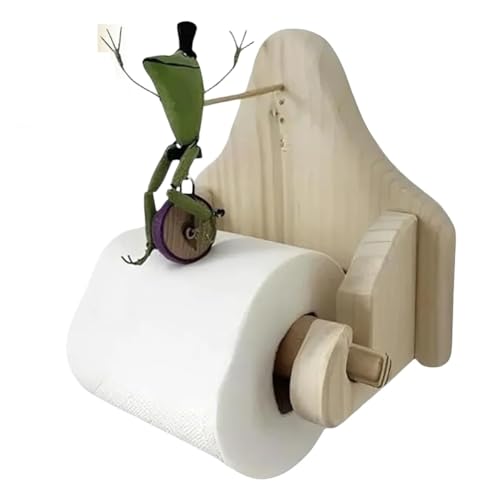 Wisyurt Lustiger Toilettenpapierhalter in Form eines Frosches, Fahrradfahren von Wisyurt