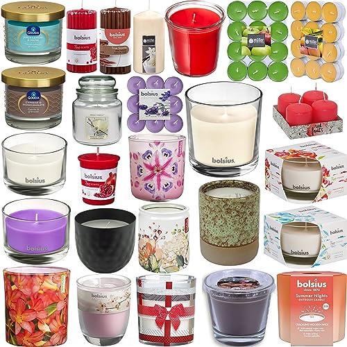 10 kg Witap Duftkerzen im Glas Stumpenkerzen Teelichter Duftgläser Düfte Aroma Kerzen Überraschungspaket Mix bunt von Witap