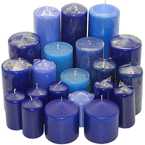 6 kg Witap Stumpenkerzen Qualitätskerzen Set Kerzenpaket Mix gemischt nach Farben (Blau-Türkis) von Witap