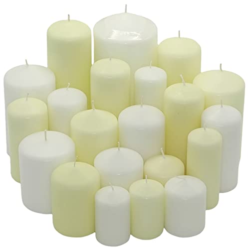 6 kg Witap Stumpenkerzen Qualitätskerzen Set Kerzenpaket Mix gemischt nach Farben (Weiß-Creme) von Witap