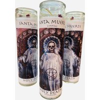 Heiliger Tod Reinigung Feste Kerze, Santa Muerte Limpias Veladora Preparada, Break S Spell von WitchesValley