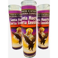 Santa Muerte Corta Envidia Veladora, Heiliger Tod Gegen Neid Kerze von WitchesValley