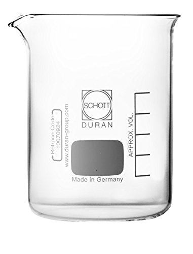 Becherglas 100ml mit Ausguss, niedere Form, hergestellt aus DURAN-Rohr, komplette Verpackungseinheit von Witeg