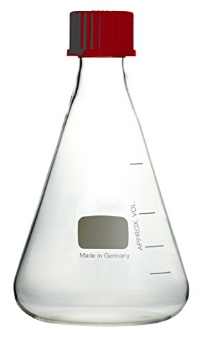Erlenmeyer-Kolben 500ml GL32 mit weißer Graduierung und Schraubkappe, hergestellt aus Borosilikatglas 3.3, komplette Verpackungseinheit Erlenmeyer-Kolben 500ml GL32 mit weißer Graduierung und Schraubkappe, hergestellt aus Borosilikatglas 3.3, komplette Verpackungseinheit von Witeg