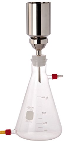 Labor-Filtrationsset VF11 aus Edelstahl, 500ml Ø47mm (Spin-lock), komplett mit Glas-Auffangkolben (2000ml), Stopfenanschluss von Witeg