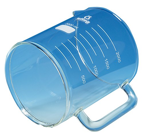 Sicherheits-Rührbecher 2 Liter mit Henkel für runde MagnetrührerØ165mm, hergestellt aus aus Borosilikatglas 3.3 von Witeg