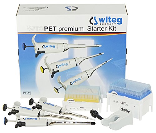 Witeg Mikroliterpipette WITOPET premium Starter Kit, ergonomisches Design - optimales Gewicht - geringer Kraftaufwand von Witeg