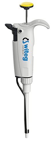 witeg Mikroliterpipette WITOPET premium, 2-20 µl, höchste Genauigkeit und Präzision, ergonomisches Design, optimales Gewicht, geringer Kraftaufwand, DE-M, made in France von Witeg