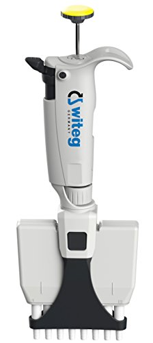 witeg Mikroliterpipette WITOPET premium, 8x2-20 µl, höchste Genauigkeit und Präzision, ergonomisches Design, optimales Gewicht, geringer Kraftaufwand, DE-M, made in Germany von Witeg