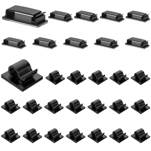 30 Stück Kabelhalter, Kabelführung Organizer Kabelclips Selbstklebend Outdoor KabelklemmenMini Outdoor Kabel Clips mit Klebebändern Lichtclips 30 Stück Kabelhalter, Kabelführung Organizer Kabelclips Selbstklebend Outdoor KabelklemmenMini Outdoor Kabel Clips mit Klebebändern Lichtclips von WithFlying