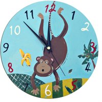 Affe Uhr, Kinderuhr, Holzuhr, Wanduhr, Dschungel Dekor, Safari Geschenk Für Kinder Affe Uhr, Kinderuhr, Holzuhr, Wanduhr, Dschungel Dekor, Safari Geschenk Für Kinder von WithHugsandKisses