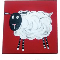 Bauernhof Tier Schaf Kunst, Gemälde Auf Leinwand, Dekor, Malerei, Baby Jungen Kinderzimmer, Original Kunst Bauernhof Tier Schaf Kunst, Gemälde Auf Leinwand, Dekor, Malerei, Baby Jungen Kinderzimmer, Original Kunst von WithHugsandKisses