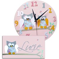 Eulen Uhr Und Personalisiertes Türschild Geschenkset, Mädchenuhr, Eulengeschenk, Kinderzimmerdeko, Geschenk Für Mädchen Eulen Uhr Und Personalisiertes Türschild Geschenkset, Mädchenuhr, Eulengeschenk, Kinderzimmerdeko, Geschenk Für Mädchen von WithHugsandKisses
