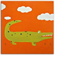 Krokodil Kunst, Dschungel Tier Gemälde Auf Leinwand, Dekor, Kinderzimmer Kunst Krokodil Kunst, Dschungel Tier Gemälde Auf Leinwand, Dekor, Kinderzimmer Kunst von WithHugsandKisses