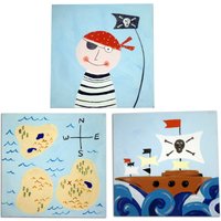 Piraten, Gemälde Auf Leinwand X 3, Kinder Jungen-Schlafzimmer-Dekor, Piraten-Dekor Piraten, Gemälde Auf Leinwand X 3, Kinder Jungen-Schlafzimmer-Dekor, Piraten-Dekor von WithHugsandKisses