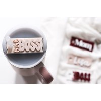 stanley Cup Topper Personalisiert Namensschild Quencher H2.0 40Oz Geburtstag Girlboss Tumbler Thermobecher Geschenk von WithLoveAliceDE