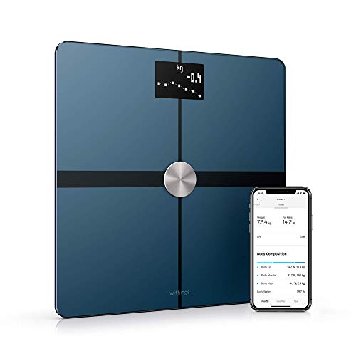 Withings Body+ - Smart-Waage mit BMI, Muskelmasse, Wasseranteil, digitale Körperfettwaage, App-Sync via Bluetooth oder WLAN, Schwarz (Generalüberholt) von Withings