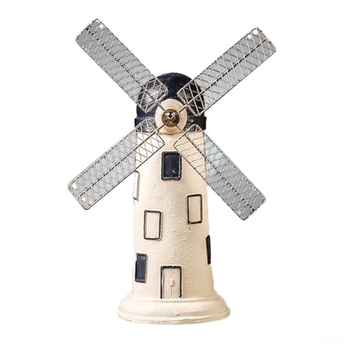Retro-Windmühle, Schreibtisch-Ornamente mit stabilem Pfahl für Garten, Terrasse, Innenbereich, Außenbereich von Withtalentto
