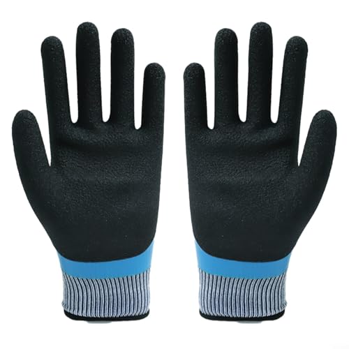 Withtalentto Blaue spannungsbeständige Isolierhandschuhe für Elektriker – Gummi-Elektriker-Handschuhe mit 400 V Widerstand und Touchscreen-Kompatibilität für Wartungsprojekte von Withtalentto