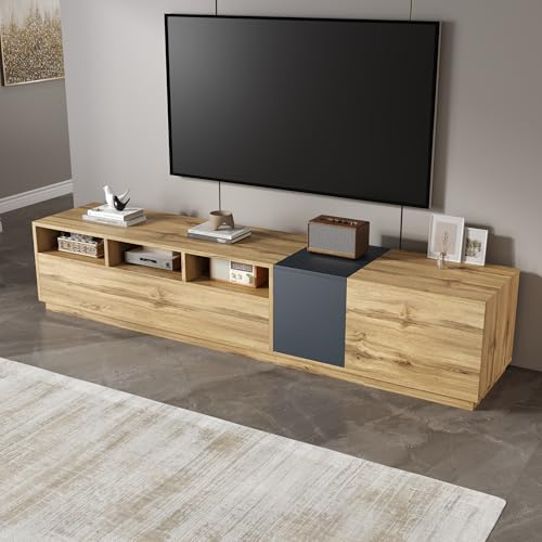 Witimisy EIN moderner TV-Ständer in Kontrastfarben,Mit schlichtem, kontrastreichem Design,Mit offenen Fächern,200X45X45CM von Witimisy