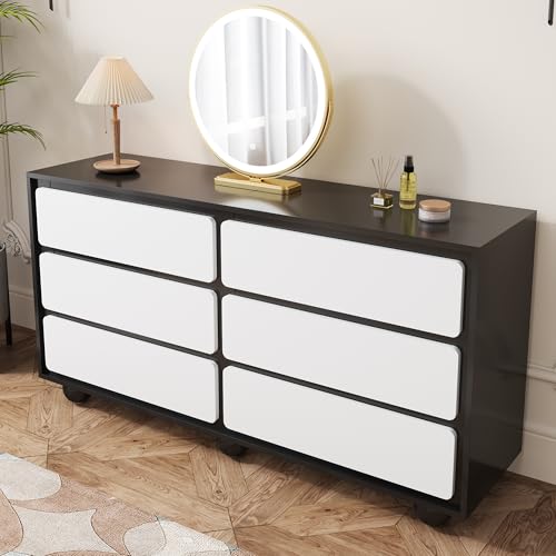 Witimisy Sideboard,Stilvolle Kommode mit sechs Schubladen,Frisiertisch im modernen Design,praktische Funktion,140X38X74,5CM Witimisy Sideboard,Stilvolle Kommode mit sechs Schubladen,Frisiertisch im modernen Design,praktische Funktion,140X38X74,5CM von Witimisy