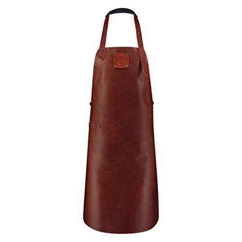 WITLOFT Lederschürze Classic, Handgefertigt aus 100% Rindsleder, 82,5x58,5cm, Kochschürze Cognac, An Hals und Taille verstellbar WITLOFT Lederschürze Classic, Handgefertigt aus 100% Rindsleder, 82,5x58,5cm, Kochschürze Cognac, An Hals und Taille verstellbar von Witloft
