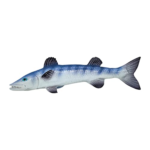 WitnyStore 10,2 cm langer Baracuda-Fisch 3D-Kühlschrankmagnet aus Kunstharz, Meeresfische und Meeresäugetier, Wasserleben, Tiere, Kühlschrankmagnete, dekorative Sammlerstücke von WitnyStore