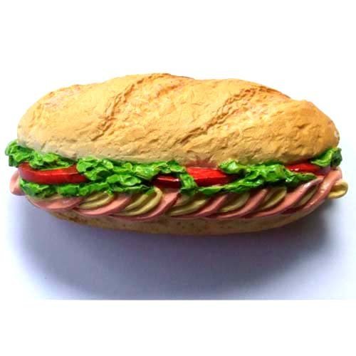 WitnyStore 5,1 cm langer U-Bahn-Sandwich-Harz 3D Fast Food Kühlschrankmagnete Küchenzubehör Souvenir Sammlerstück Dekor Geschenk von WitnyStore