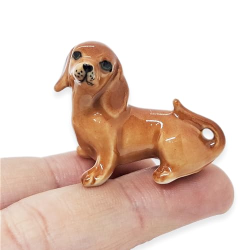 WitnyStore Kleine deutsche Hundefigur "Linker Dackel Wiener", 3,5 cm, brauner Look, Miniatur, handbemalt, Keramik, Hunde, Welpen, Hund, Tiere, niedliche Porzellan, dekorative Sammlerfiguren, WitnyStore Kleine deutsche Hundefigur "Linker Dackel Wiener", 3,5 cm, brauner Look, Miniatur, handbemalt, Keramik, Hunde, Welpen, Hund, Tiere, niedliche Porzellan, dekorative Sammlerfiguren, von WitnyStore