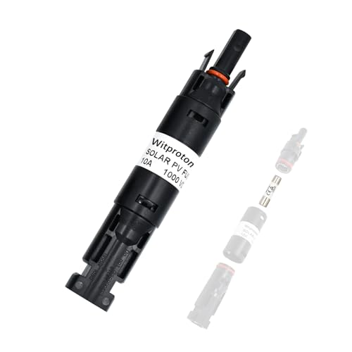 Witproton 10A Solar wasserdicht Sicherungshalter Solarsicherung IP68 Wasserdichter 1000V Inline Sicherungshalter für Wechselrichter Solar System-Schutz (10A) von Witproton