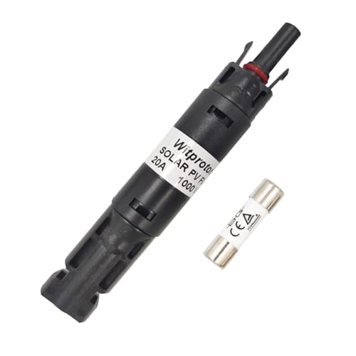 Witproton 20A Solar wasserdicht Sicherungshalter Solarsicherung IP68 Wasserdichter 1000-V-Inline-Sicherungshalter für Wechselrichter Solar System-Schutz (20A) von Witproton