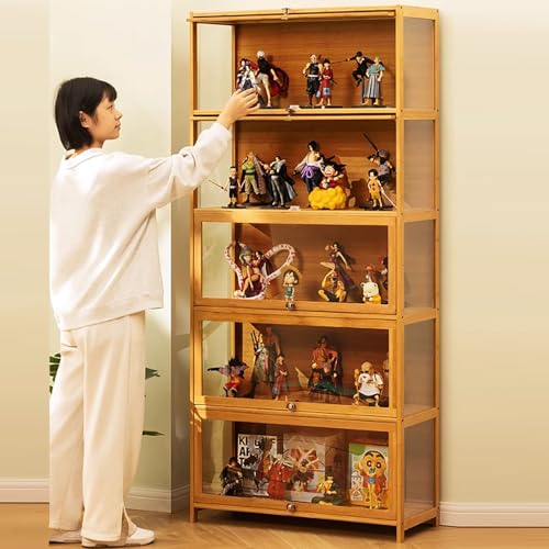 Vitrine stehend Standvitrine Vitrinenschrank High Große Vitrine Wohnzimmerschrank Vitrinenschrank Bücherschrank Mehzweckschrank Vitrine Natürlicher Bambus+Acryl Viel Stauraum Vitrine stehend Standvitrine Vitrinenschrank High Große Vitrine Wohnzimmerschrank Vitrinenschrank Bücherschrank Mehzweckschrank Vitrine Natürlicher Bambus+Acryl Viel Stauraum von Witriolik