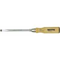 Witte - 96501 - Schwarzer Flachspitzenschraubendreher mit Holzgriff (4,5 x 75) von Witte