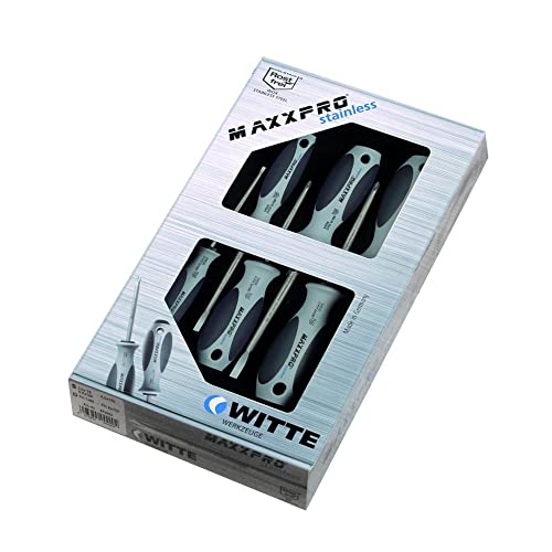 Witte 670008 Maxxpro stainless-Schraubendreher-Satz, 6-teilig, Torx, Kartonverpackung von Witte