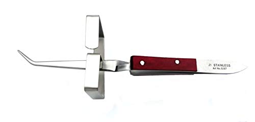 Wittex Lötkreuzpinzette gebogen, 16,5 cm, Metall, Rot, Classic von Wittex