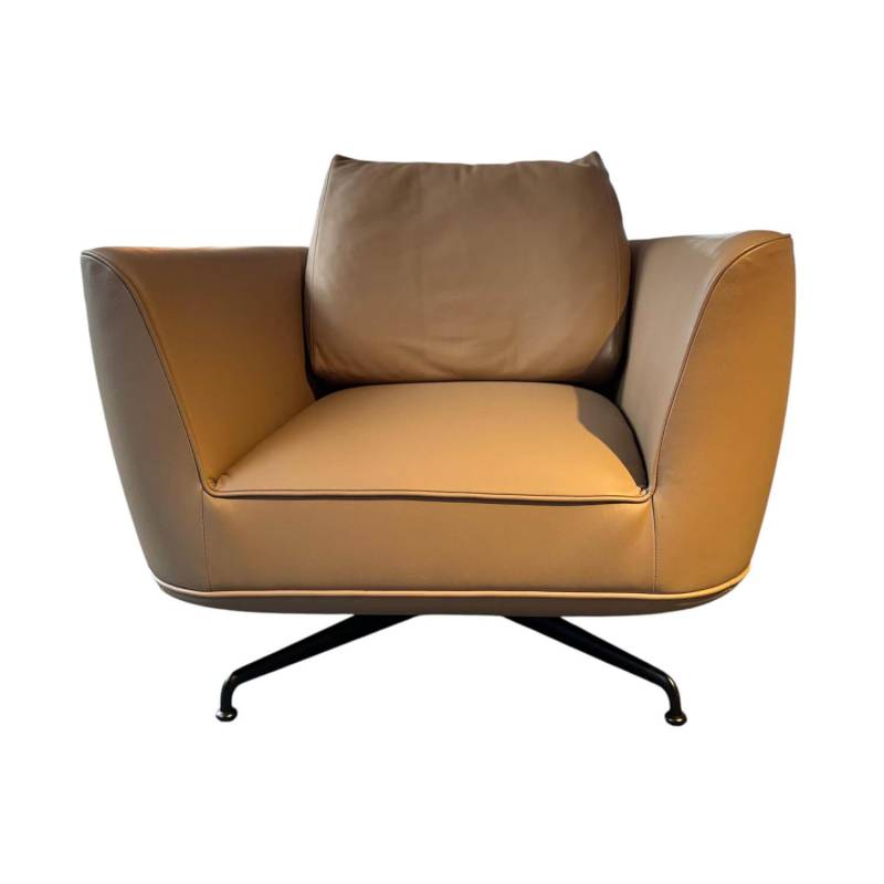 Sessel Andes Leder Nappa Earth Beige Füße Metall Schwarz Grau Pulverbeschichtet ... Sessel Andes Leder Nappa Earth Beige Füße Metall Schwarz Grau Pulverbeschichtet ... von Wittmann